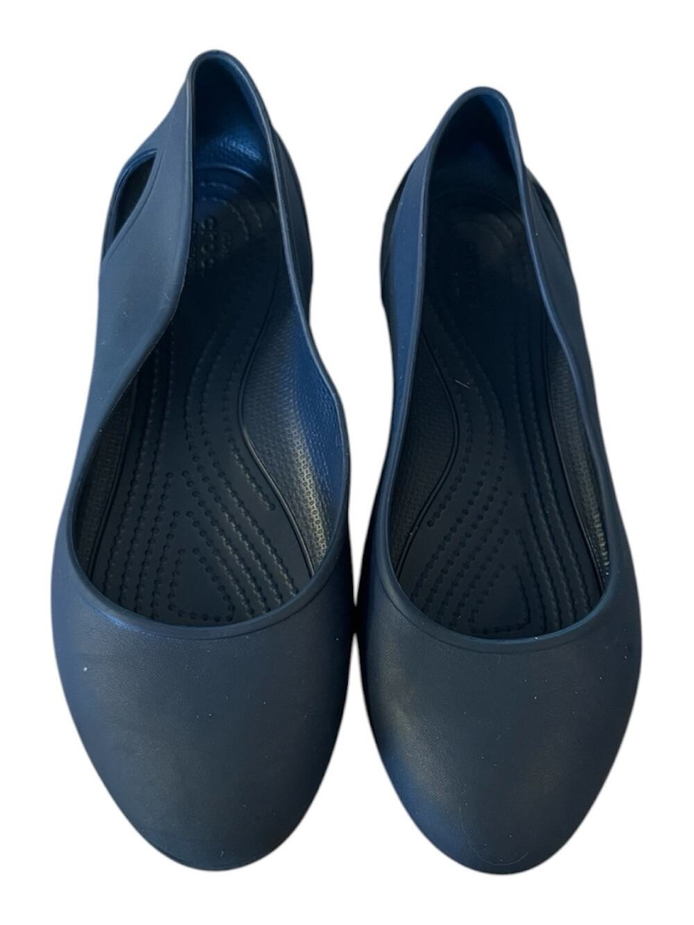 CROCS Laura Ballerina Flats Navy Blue Slip-On Women’s Size 8